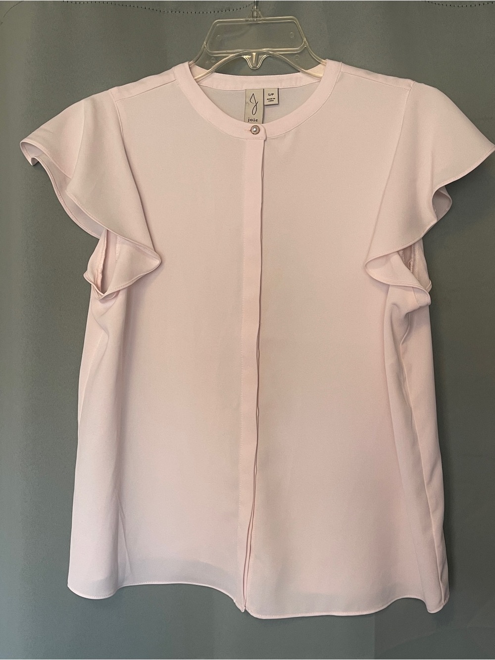 Joie Light Pink Flutter Sleeve Blouse Size S/P